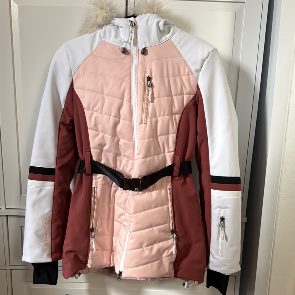 Sweaty Betty Pink Ski Jacket with Quilted Design